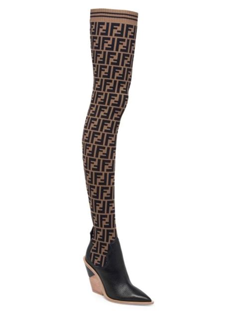 are fendi boots true to size|fendi thigh high sock boots.